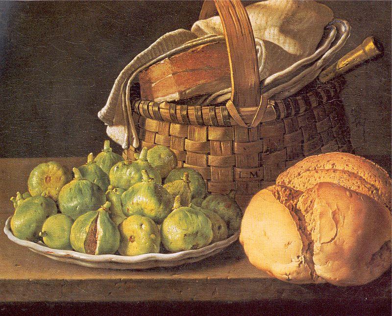 Melendez, Luis Eugenio Still-Life with Figs oil painting picture